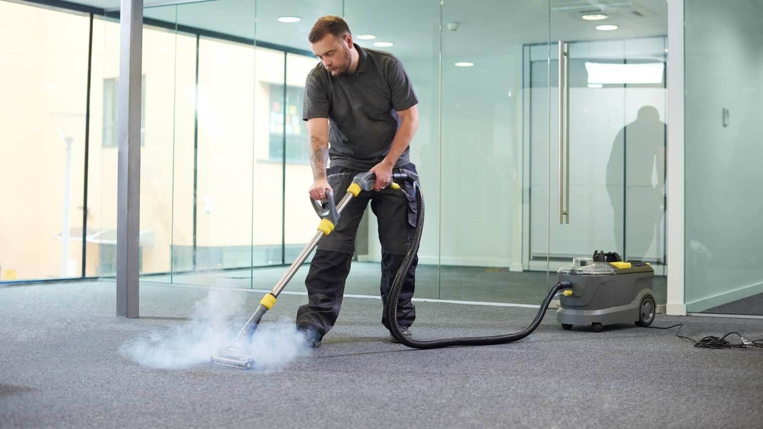 how to clean building floor mats